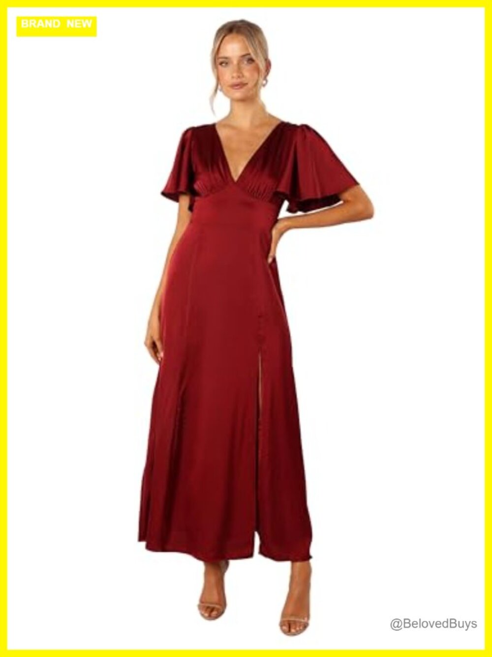 Petal & Pup Casper Maxi Dress Short Sleeve V-Neck Wedding Guest